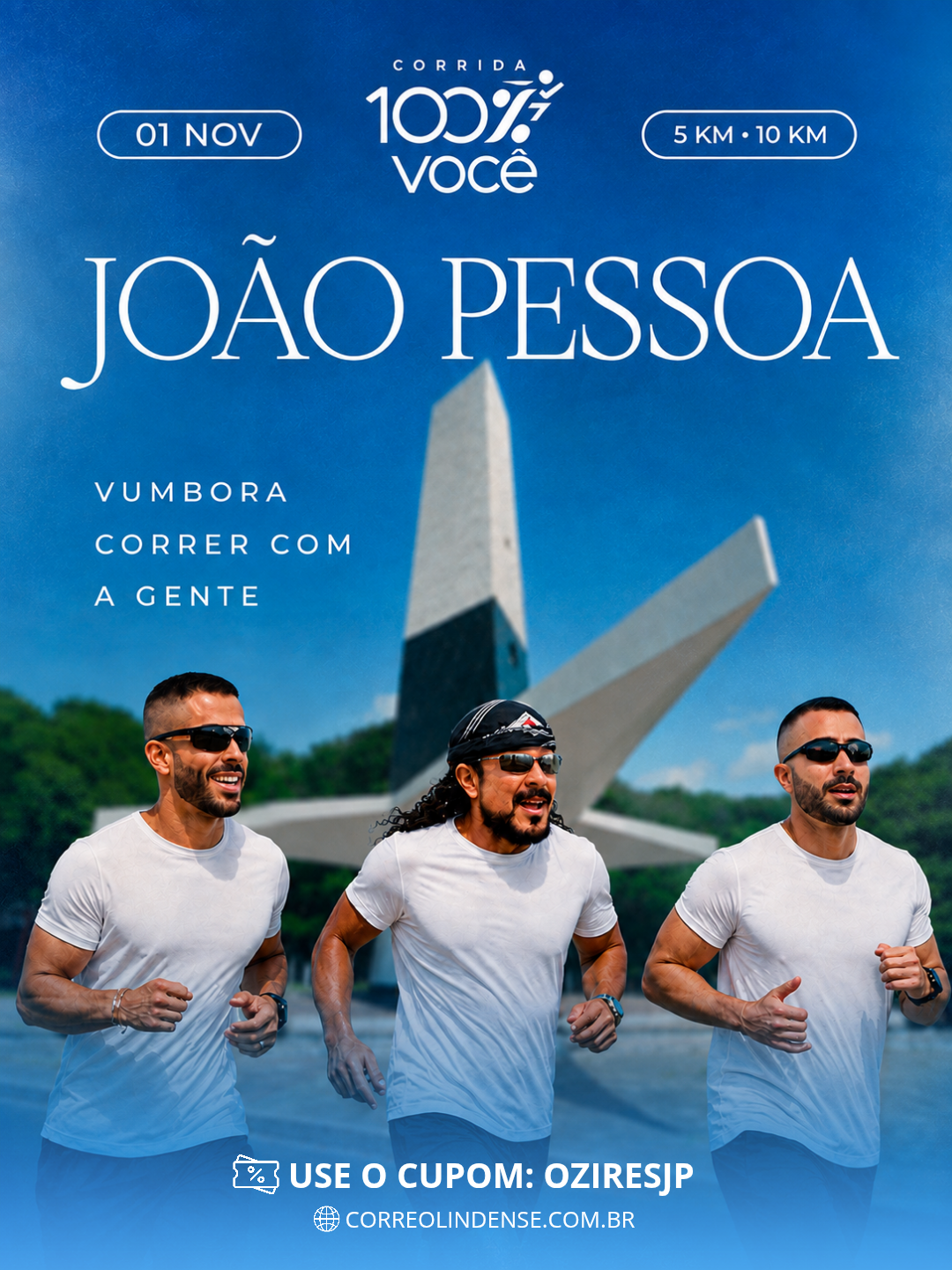 Banner da prova Corrida 100% Você • João Pessoa-PB