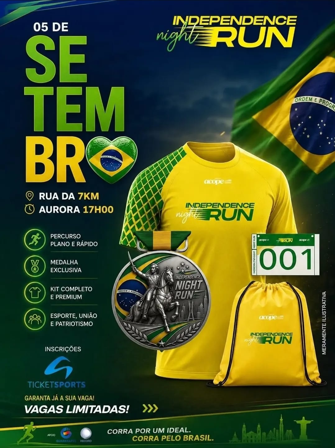 Banner da prova Independence Night Run 2026