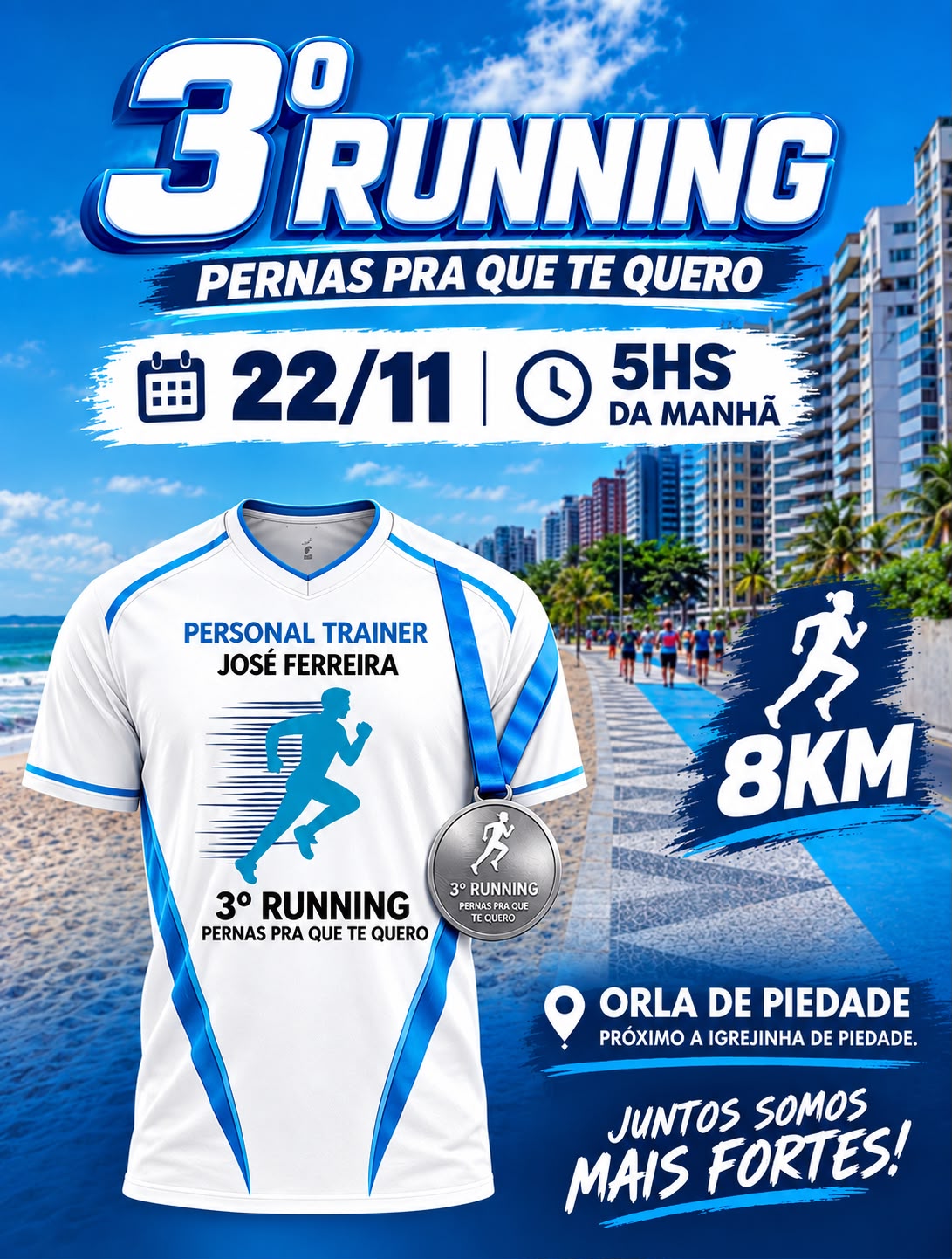 Banner da prova 3⁰ Running - Pernas pra que te quero