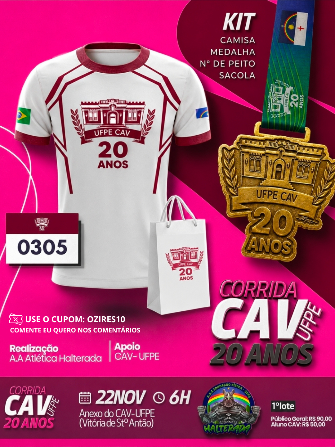 Banner da prova 1° CORRIDA DO CAV 20 ANOS