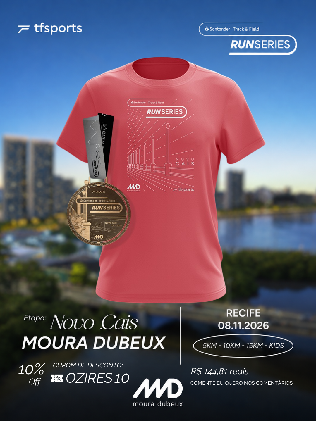 Banner da prova Santander Track&Field Run Series • Etapa Novo Cais Recife