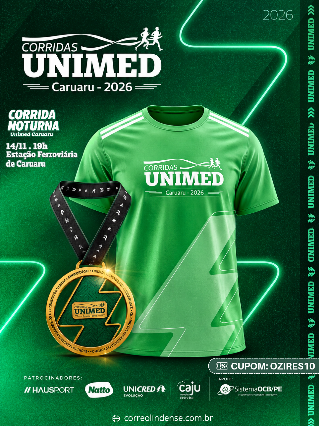 Banner da prova CORRIDA NOTURNA UNIMED CARUARU 2026
